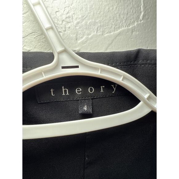 Theory black wool blazer womens 4 corpcore career office business clean girl - Picture 2 of 9